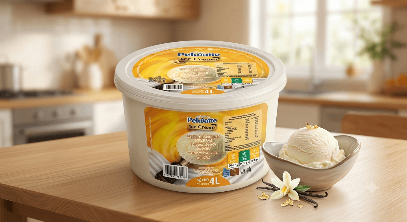 ICE-CREAM 4 LITERS VANILLA TUB
