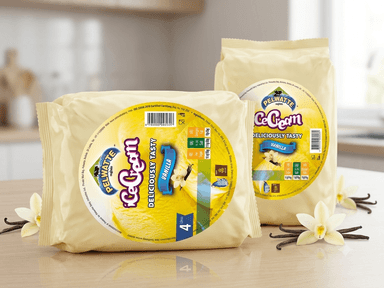 ICE-CREAM 4 LITERS VANILLA BAG