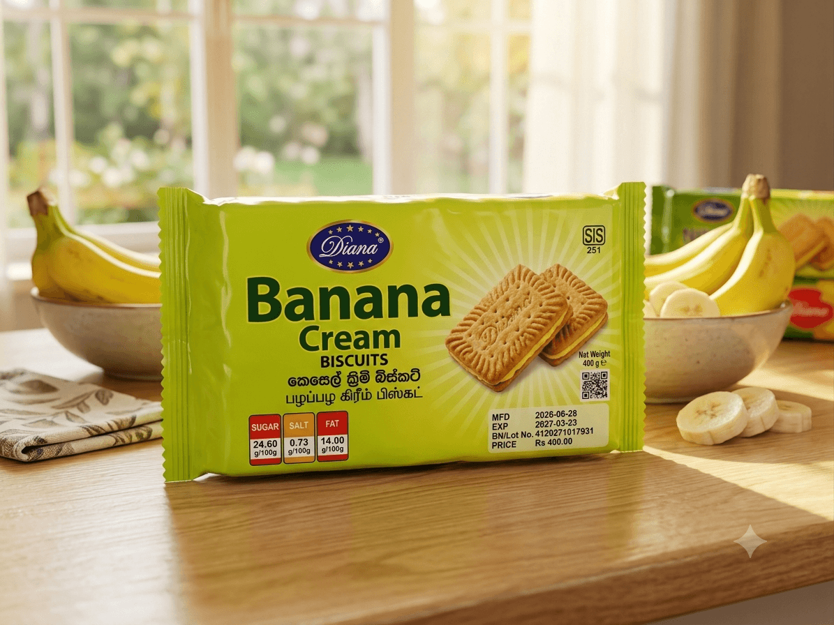BANANA CREAM BISCUITS 400G